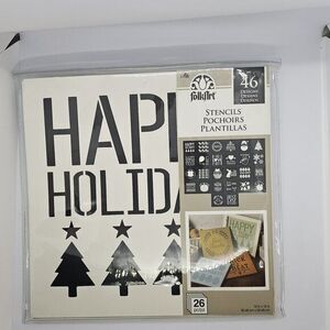 FolkArt Seasonal Holidays Stencil Pack 46 Designs‎